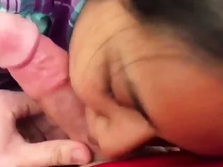 Insatiable indonesian Maid sucking White dick